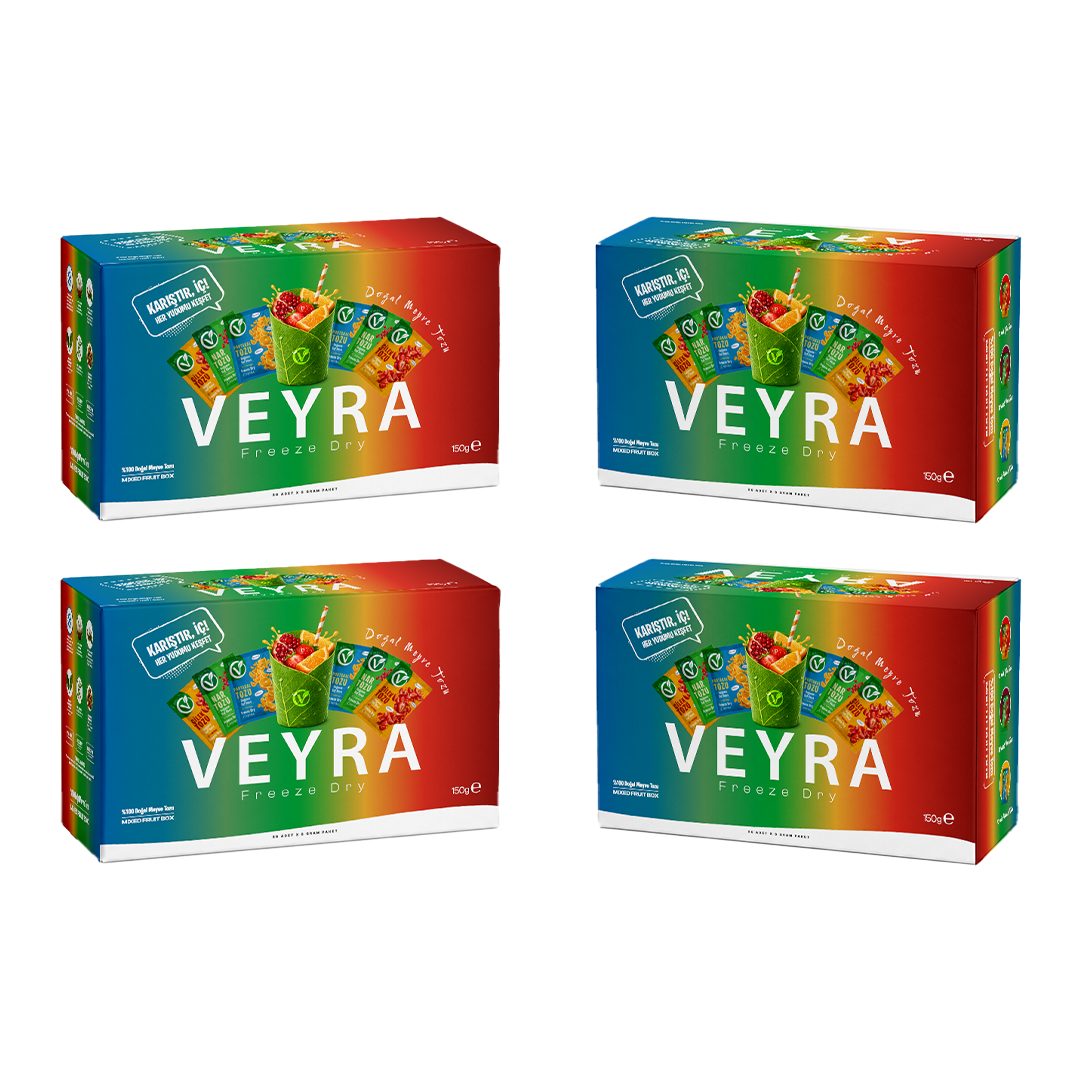 Veyra Mixed Fruit Box 30’lu Meyve Tozu 4'lü Paket