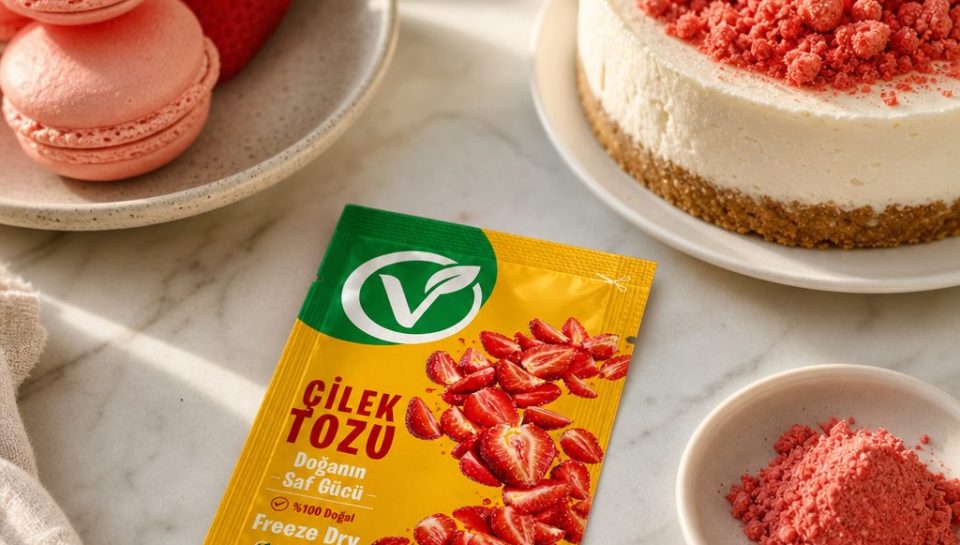 Ev Yapımı Makaron Ve Cheesecake Süslemesinde Donuk Kurutulmuş Meyve Tozu Kullanımı Ev Yapımı Makaron Ve Cheesecake Süslemesinde Donuk Kurutulmuş Meyve Tozu Kullanımı